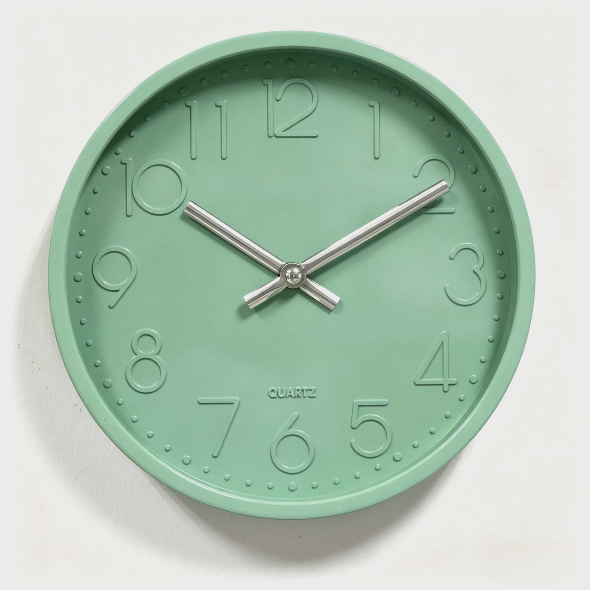 Plastic Wall Clock - 256E Mint Green