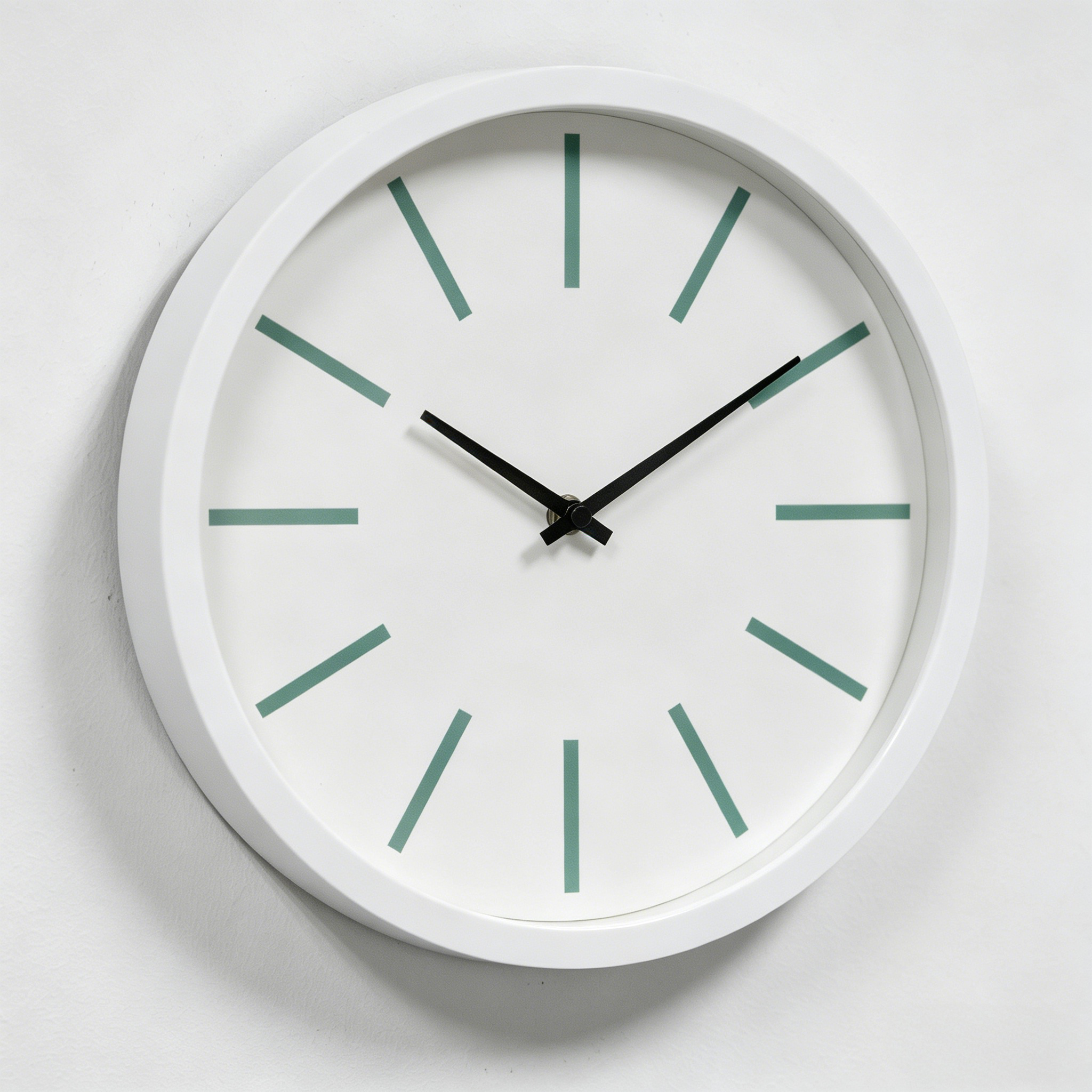 Plastic Wall Clock - 7111W White image 2