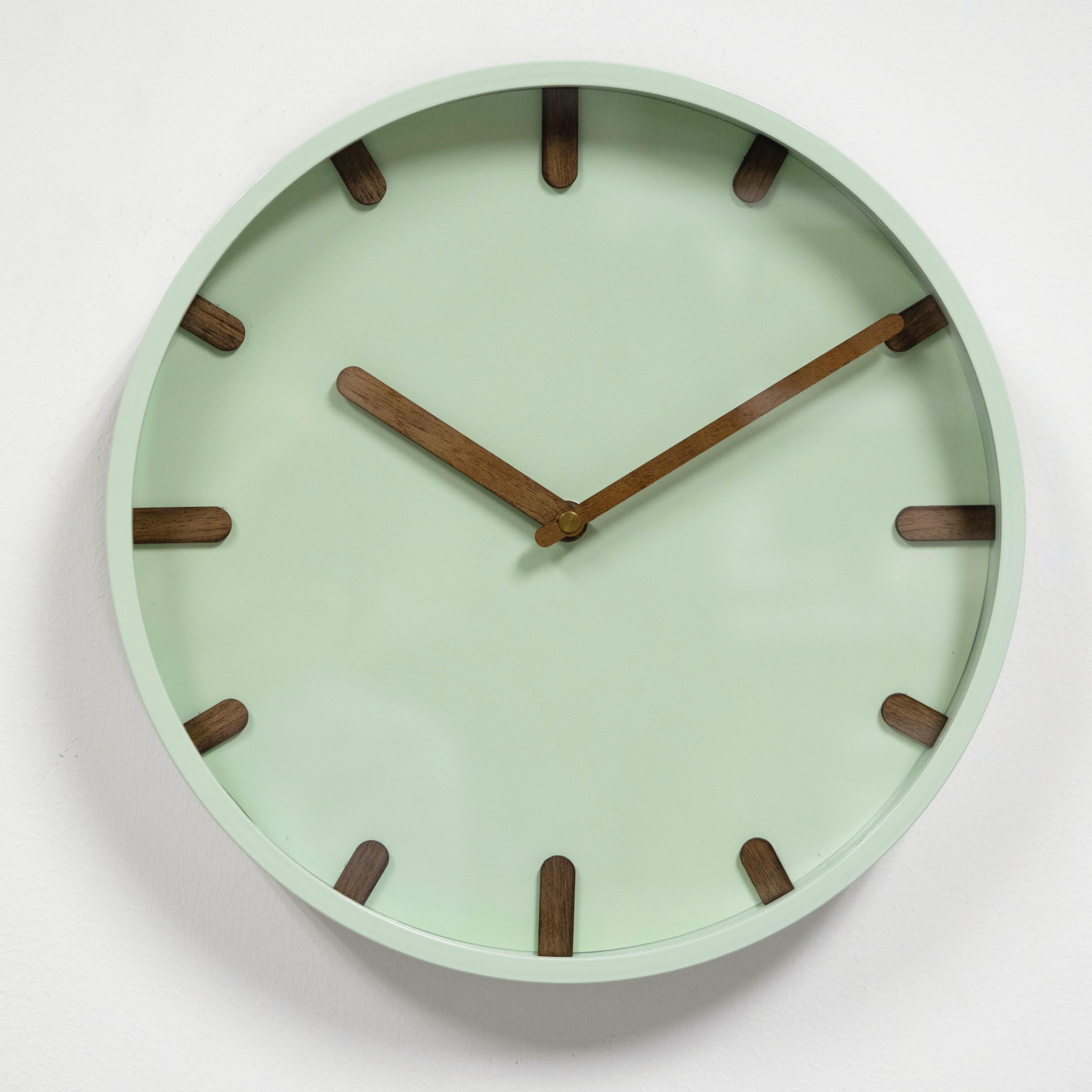 Plastic Wall Clock - 7119TG Pastel Green