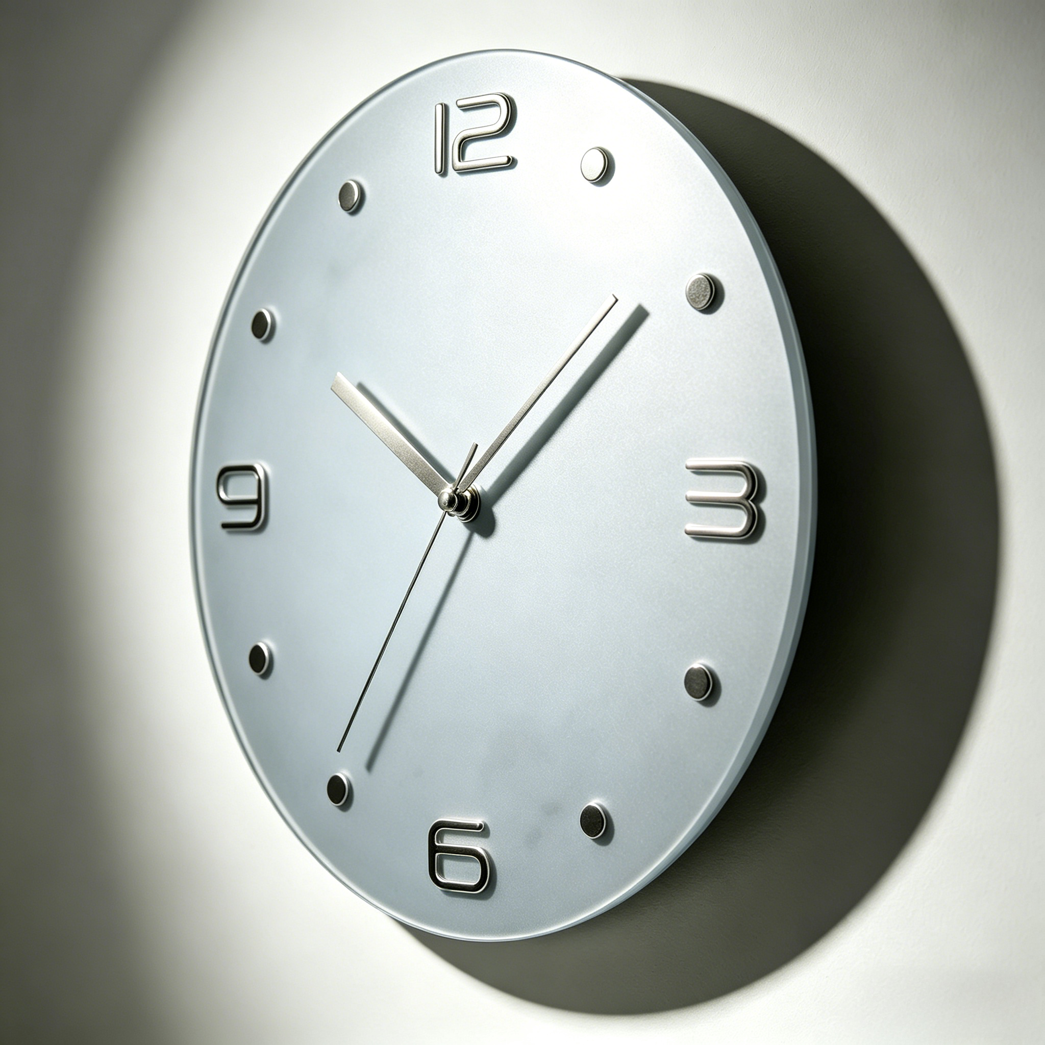 Glass Wall Clock - G9018A Frosted glass natural color image 2