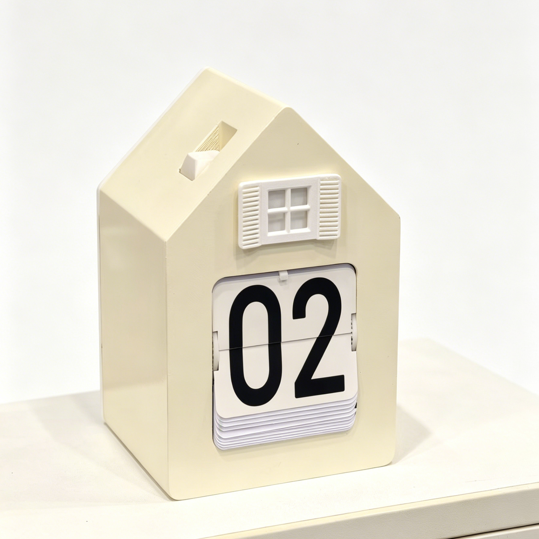 Flip Desk Clock - JLB08Y Pastel Yellow