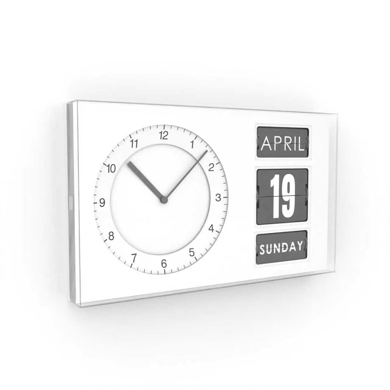Flip Wall Clock - JLB11W White