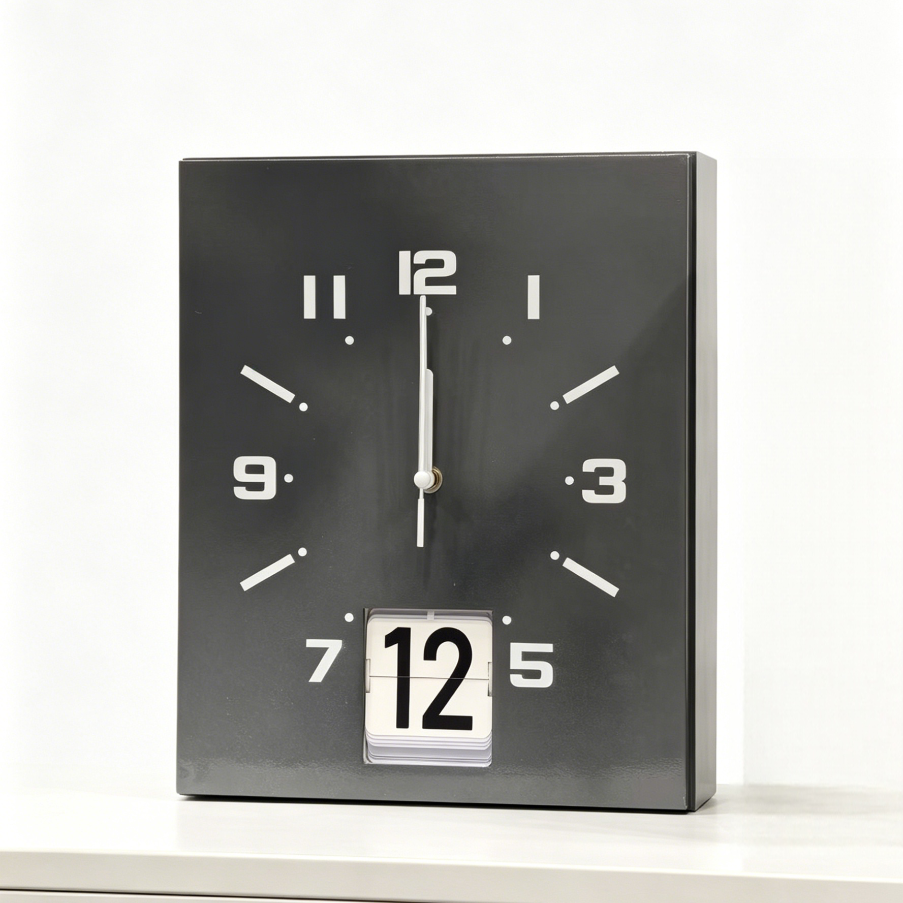 Flip Wall Clock - JLB12 Charcoal Gray