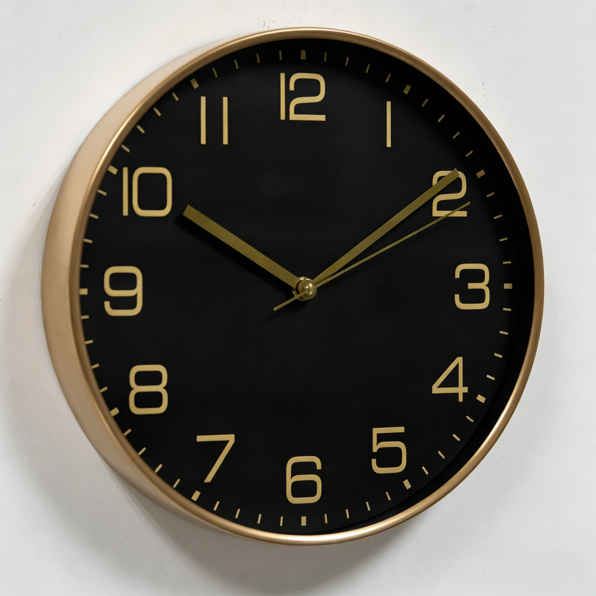 Metal Wall Clock - N12 Gold image 2
