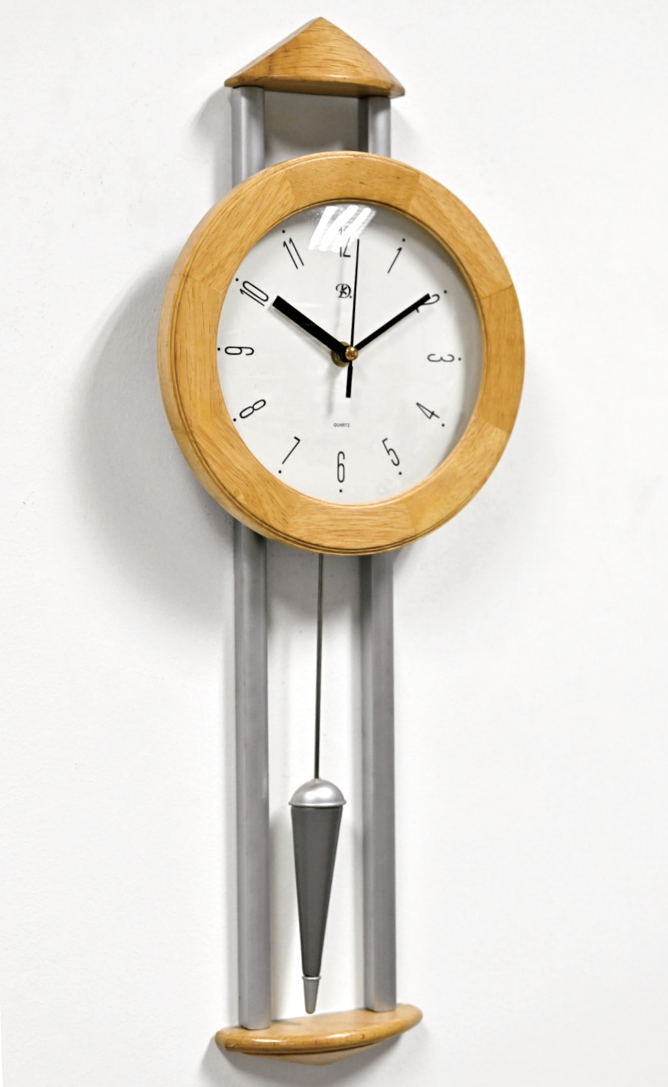 Wooden Pendulum Wall Clock - TP7015 Natural Wood Color