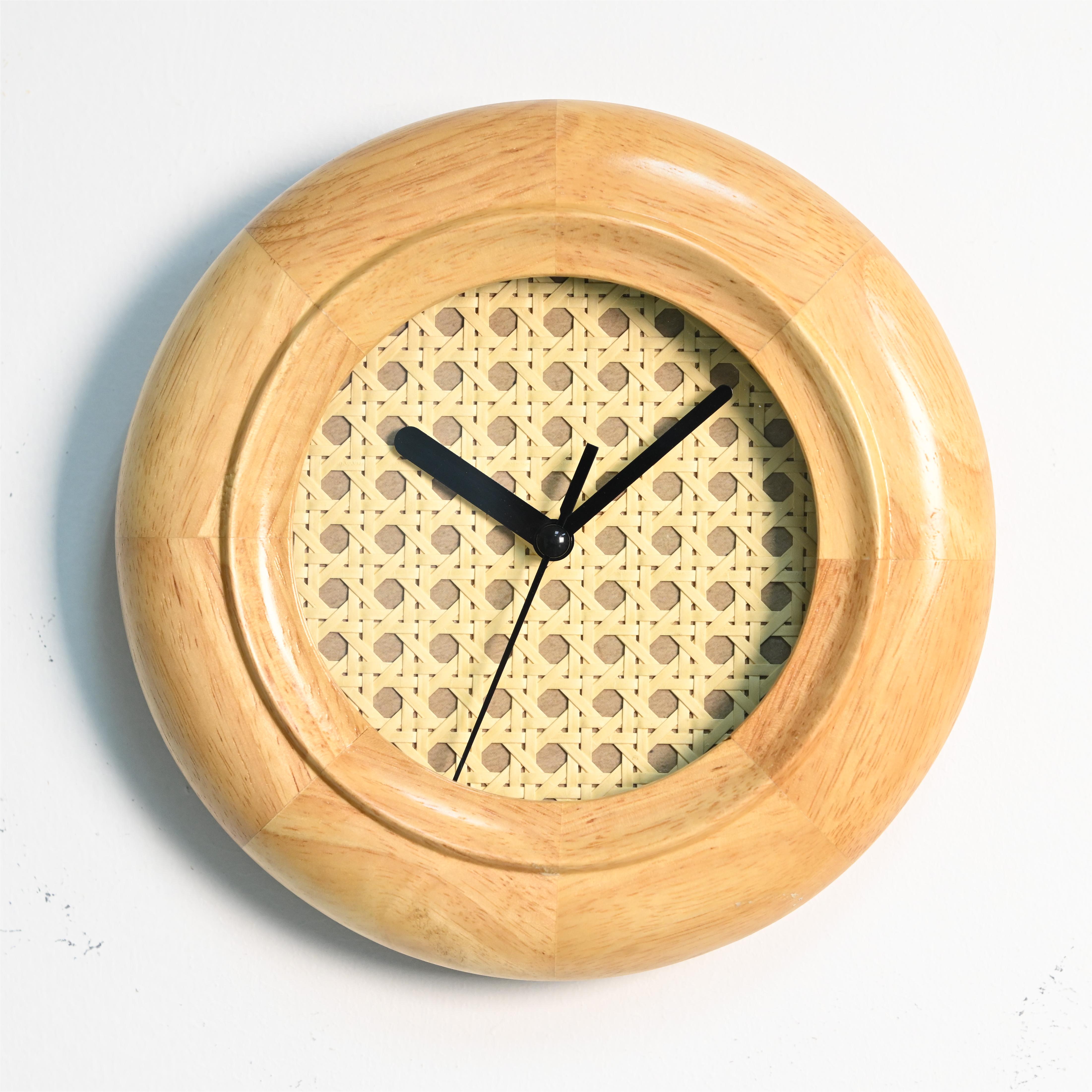 Wooden Wall Clock - W507R Natural Wood