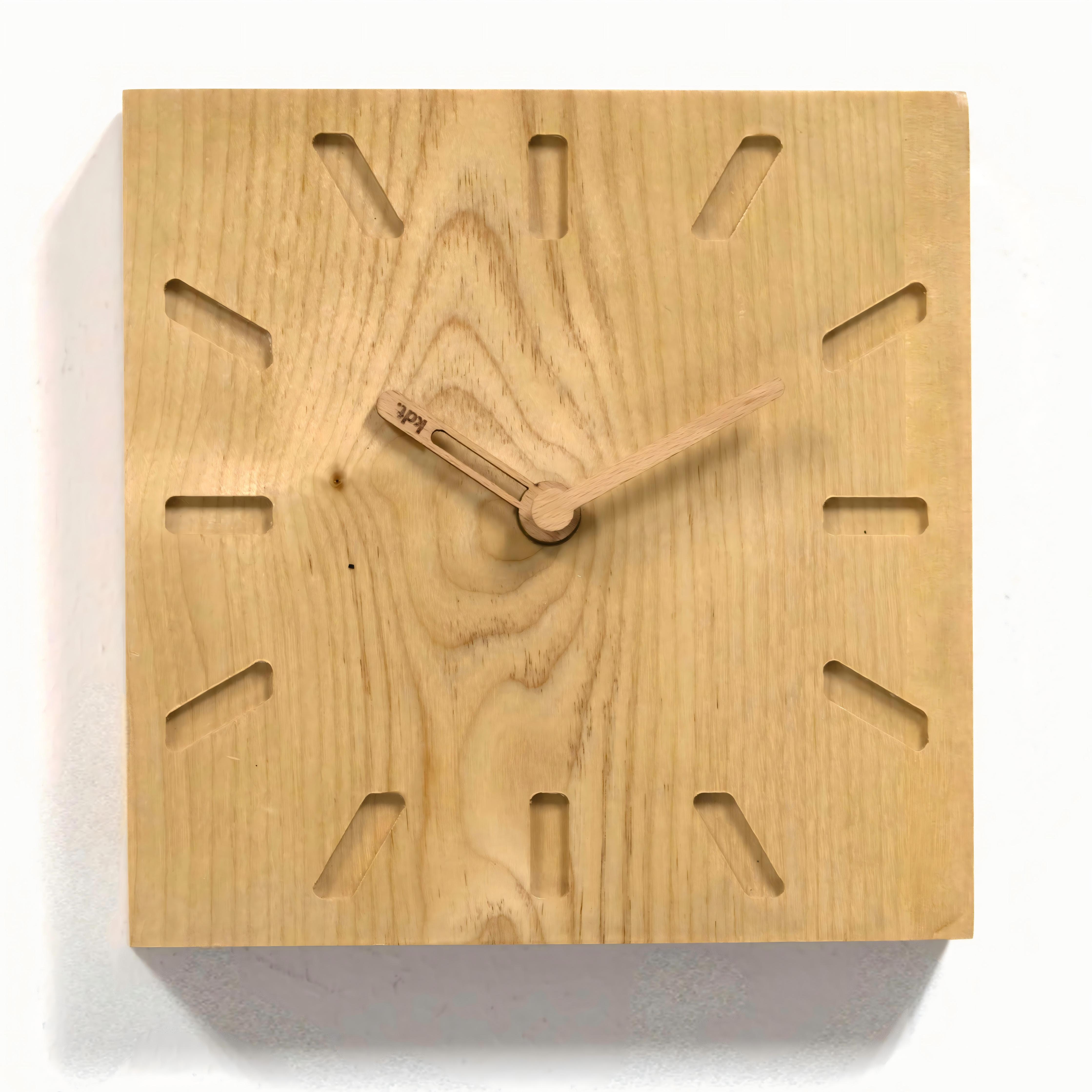 Wooden Wall Clock - W613 Natural Wood