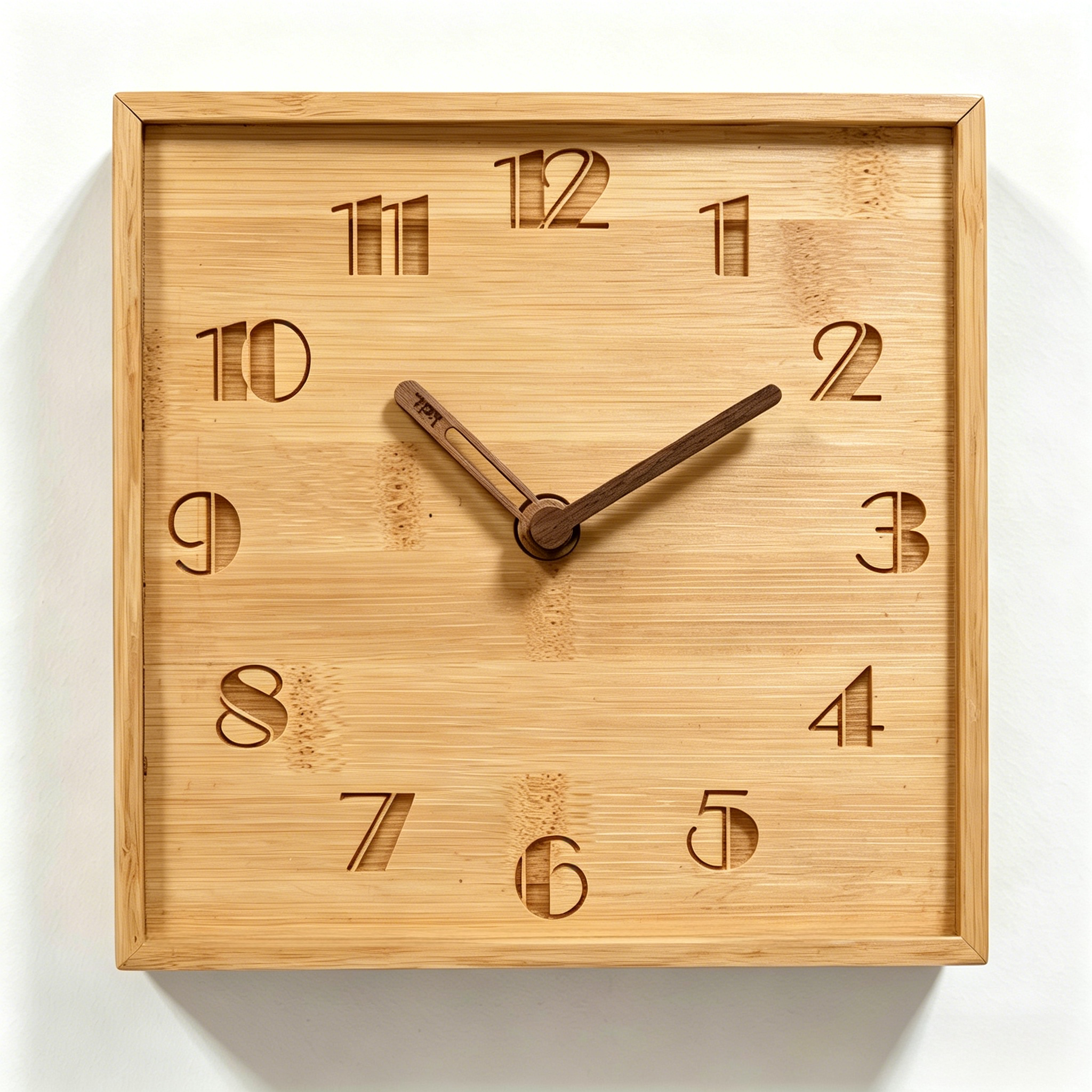 Wooden Wall Clock - W614 Natural Wood