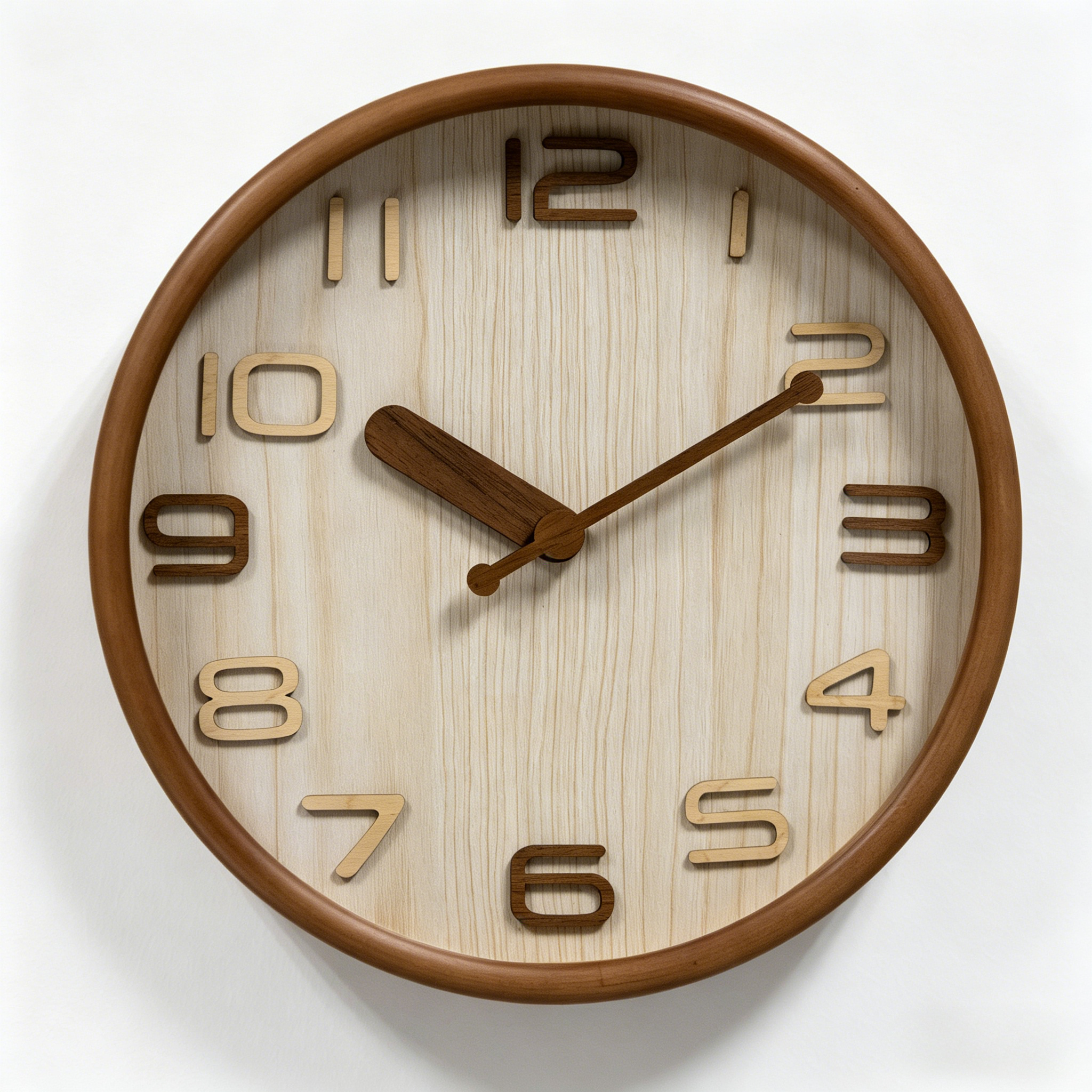 Wooden Wall Clock - W616TA Walnut